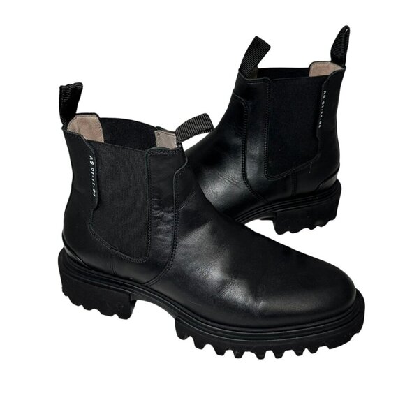 Allsaints Womens Ada Chelsea Boots Black Leather Lightweight size 39.5/9.5 - Picture 3 of 8